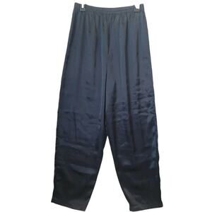 VTG Victorias Secret Elastic Pull On Waist Wide Leg Black Size Small